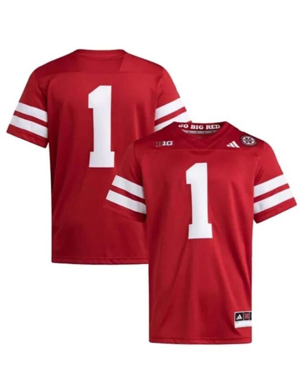 adidas Nebraska Cornhuskers Mens L Red Premier Home Football Jersey NCAA GBR